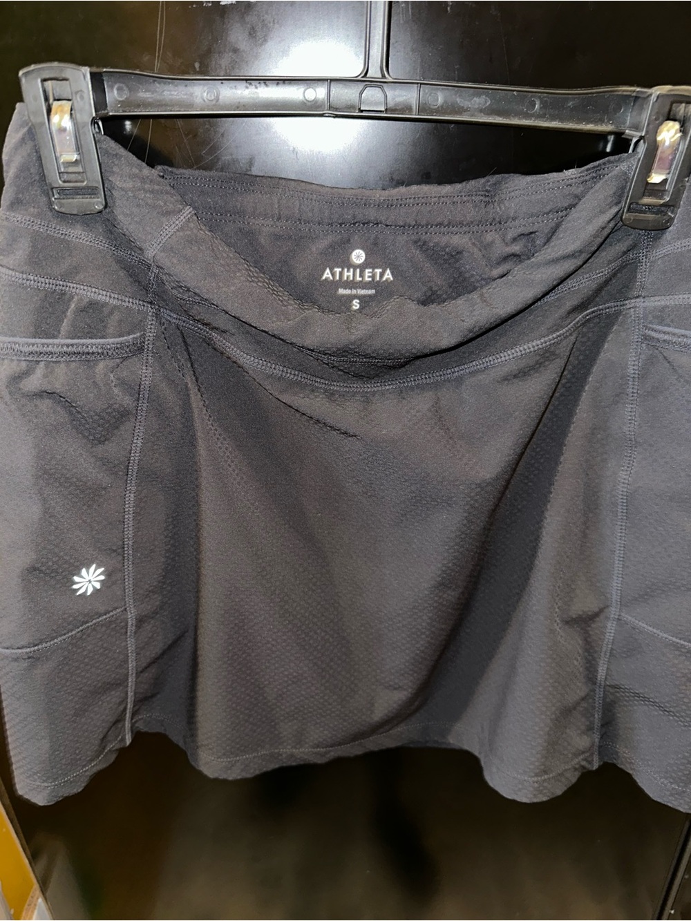 Athleta Black Performance Skort with Hidden Shorts